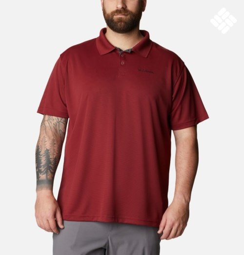 Tricouri Polo Columbia Utilizer Barbati Rosii | Plus Size HW917ZQA0